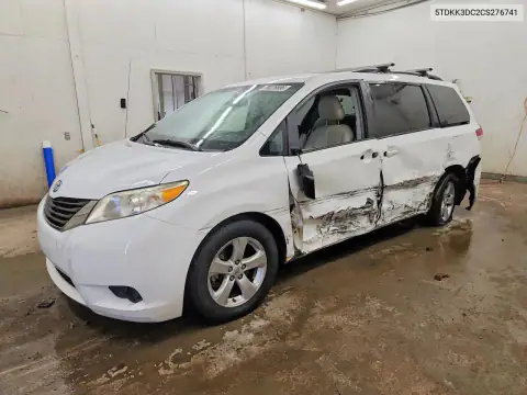 5TDKK3DC2CS276741 Toyota Sienna 2012 — повреждение Боковая часть, фото до ремонта
