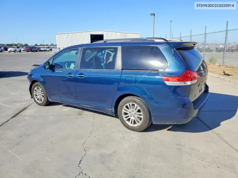 2012 Toyota Sienna Xle 8-Passenger VIN 5TDYK3DC2CS225914 фото 2
