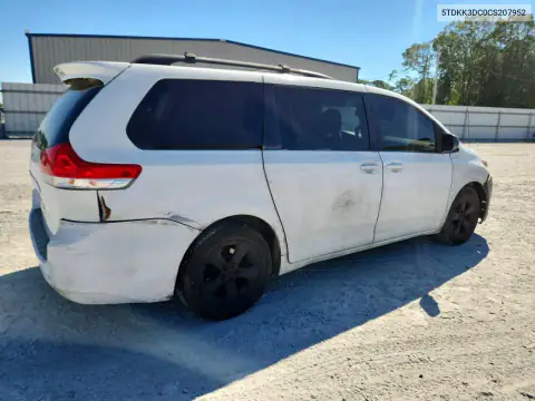 2012 Toyota Sienna Le VIN 5TDKK3DC0CS207952 фото 3