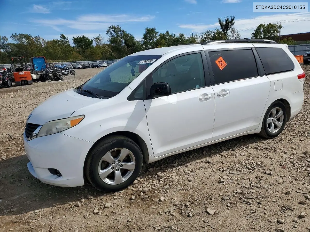2012 Toyota Sienna Le 8-Passenger VIN 5TDKA3DC4CS010155 фото 1