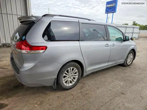 2014 Toyota Sienna Xle 8-Passenger VIN 5TDYK3DC2ES463524 фото 3