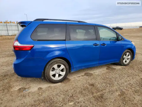 2015 Toyota Sienna VIN 5TDZK3DC2FS532346 фото 3