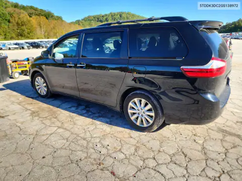5TDDK3DC2GS138972 — 2016 Toyota Sienna, фото 2 с аукциона Copart, Передняя часть
