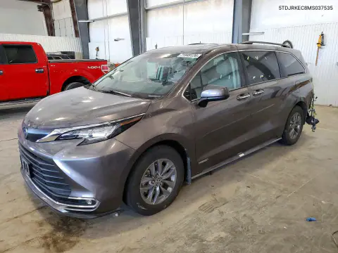 2021 Toyota Sienna Xle VIN 5TDJRKEC8MS037535 фото 1