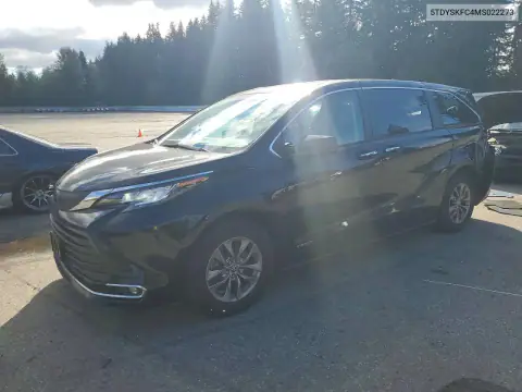 5TDYSKFC4MS022273 — 2021 Toyota Sienna, ЗАДНЯЯ ЧАСТЬ, фото до ремонта