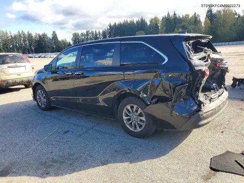 5TDYSKFC4MS022273 — 2021 Toyota Sienna, фото 2 с аукциона Copart, ЗАДНЯЯ ЧАСТЬ