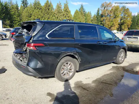 5TDYSKFC4MS022273 — 2021 Toyota Sienna, фото 3 с аукциона Copart, ЗАДНЯЯ ЧАСТЬ