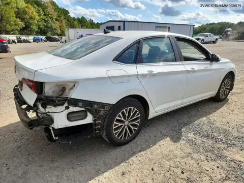 3VWC57BU6MM038579 — 2021 Volkswagen Jetta, zdjęcie 3 z Copart, Tył