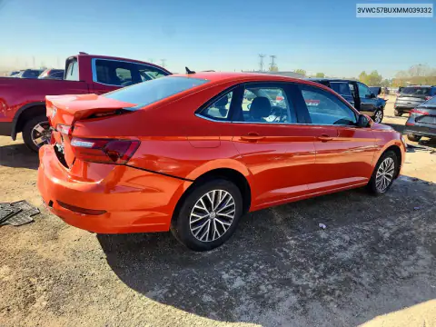 3VWC57BUXMM039332 — 2021 Volkswagen Jetta, zdjęcie 3 z Copart, Tył