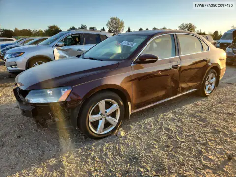 1VWBP7A35CC097430 Volkswagen Passat 2012 — Front end damage, before-repair photo