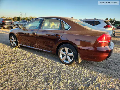 1VWBP7A35CC097430 — 2012 Volkswagen Passat, photo 2 from Copart, Front end