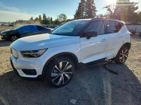 YV4ED3UR6M2571567 — 2021 Volvo XC40, Parte trasera, fotos antes de reparar