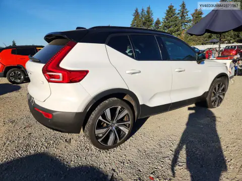 YV4ED3UR6M2571567 — 2021 Volvo XC40, zdjęcie 3 z Copart, Tył