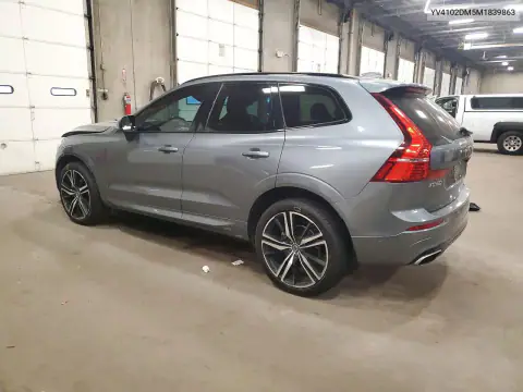 YV4102DM5M1839863 — 2021 Volvo XC60, фото 2 с аукциона Copart, Передняя часть