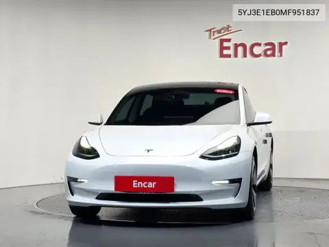 5YJ3E1EB0MF951837 — 2021 Tesla Model 3, zdjęcie 2 z Encar, stan przed naprawą