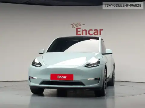 7SAYGDEE2NF496828 — 2022 Tesla Model Y, photo 2 from Encar, condition before repair