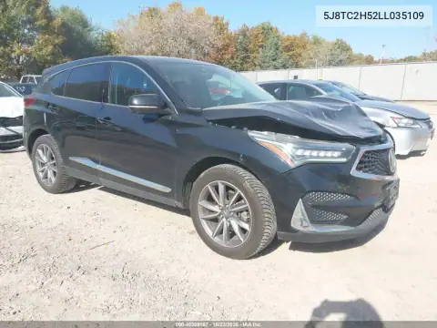 5J8TC2H52LL035109 — 2020 Acura RDX, Parte delantera, fotos antes de reparar