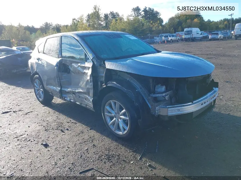 5J8TC2H3XML034550 — 2021 Acura RDX, zdjęcie 2 z IAAI, Prawy bok
