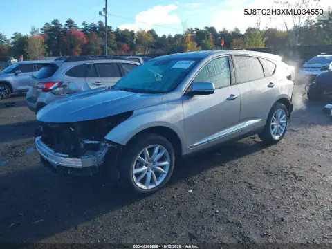 5J8TC2H3XML034550 — 2021 Acura RDX, zdjęcie 3 z IAAI, Prawy bok