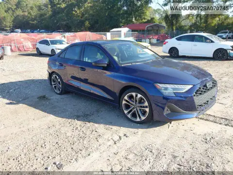 WAUGUDGY2SA070745 — 2025 Audi A3, Задня частина, фото до ремонту