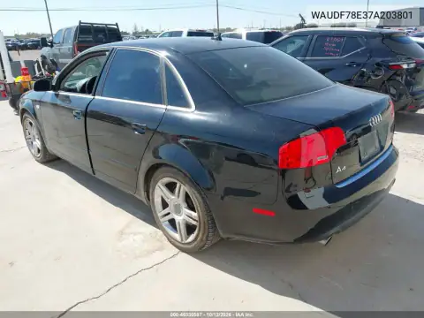 WAUDF78E37A203801 — 2007 Audi A4, photo 4 from IAAI, Right side
