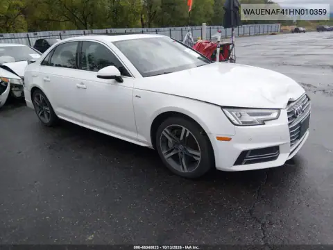 WAUENAF41HN010359 Audi A4 2017 — повреждение Задняя часть, фото до ремонта