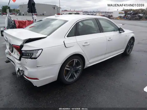 WAUENAF41HN010359 — 2017 Audi A4, фото 4 с аукциона IAAI, Задняя часть
