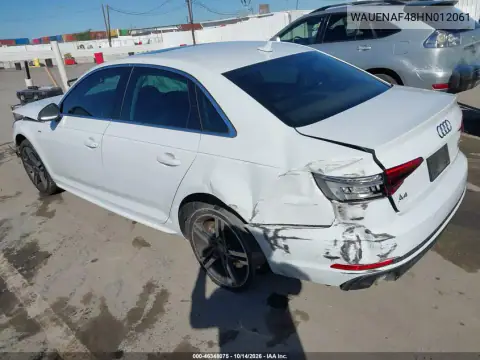 WAUENAF48HN012061 — 2017 Audi A4, foto 4 de IAAI 04.11.2026, Parte delantera y trasera