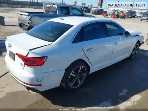 WAUENAF48HN012061 — 2017 Audi A4, foto 5 de IAAI 04.11.2026, Parte delantera y trasera