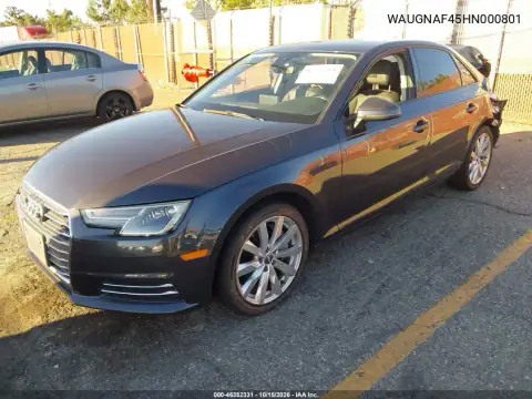 WAUGNAF45HN000801 — 2017 Audi A4, photo 3 from IAAI, Normal wear