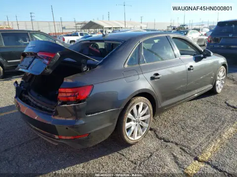 WAUGNAF45HN000801 — 2017 Audi A4, photo 5 from IAAI, Normal wear