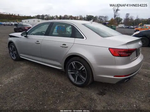 WAUENAF41HN034225 — 2017 Audi A4, фото 4 с аукциона IAAI, Передняя часть
