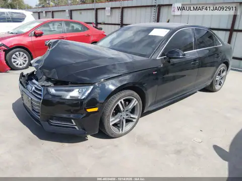 WAULMAF41JA092911 — 2018 Audi A4, ფოტო 2, IAAI, წინა ნაწილი