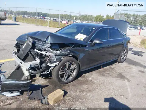 WAUENAF48JA171756 — 2018 Audi A4, zdjęcie 3 z IAAI, Przód