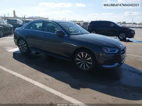 WAUBBAF47MA042021 — 2021 Audi A4, Левый бок, фото до ремонта