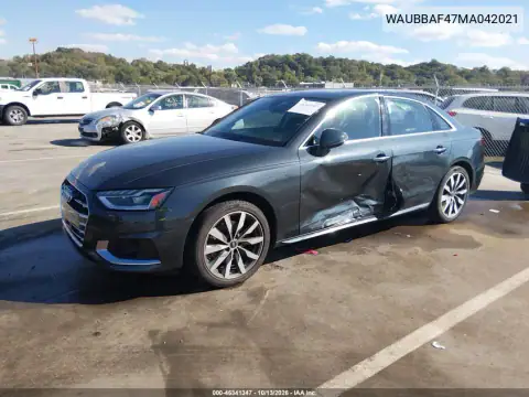 WAUBBAF47MA042021 — 2021 Audi A4, фото 3 с аукциона IAAI, Левый бок