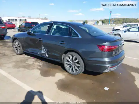 WAUBBAF47MA042021 — 2021 Audi A4, фото 4 с аукциона IAAI, Левый бок