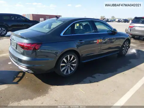 WAUBBAF47MA042021 — 2021 Audi A4, фото 5 с аукциона IAAI, Левый бок
