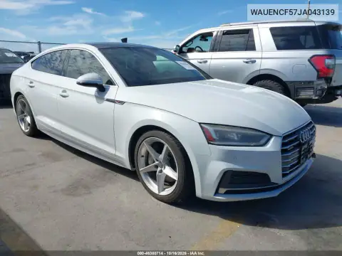 WAUENCF57JA043139 — 2018 Audi A5, Parte delantera, fotos antes de reparar