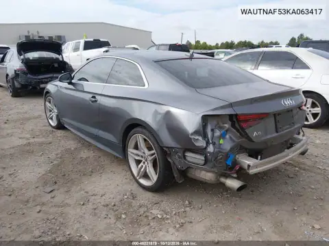 WAUTNAF53KA063417 — 2019 Audi A5, photo 4 from IAAI, Rear end