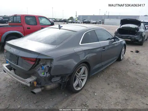 WAUTNAF53KA063417 — 2019 Audi A5, photo 5 from IAAI, Rear end
