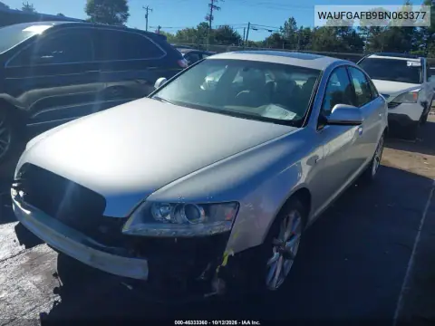 WAUFGAFB9BN063377 — 2011 Audi A6, foto 3 de IAAI, Parte delantera