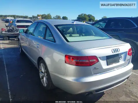 WAUFGAFB9BN063377 — 2011 Audi A6, foto 4 de IAAI, Parte delantera