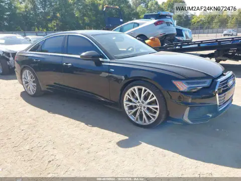 WAUM2AF24KN072476 — 2019 Audi A6, წინა ნაწილი, ფოტოები შეკეთებამდე