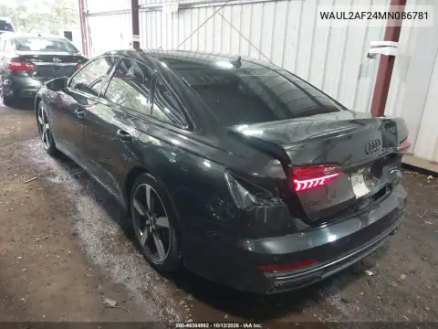WAUL2AF24MN086781 — 2021 Audi A6, photo 4 from IAAI, Rear end
