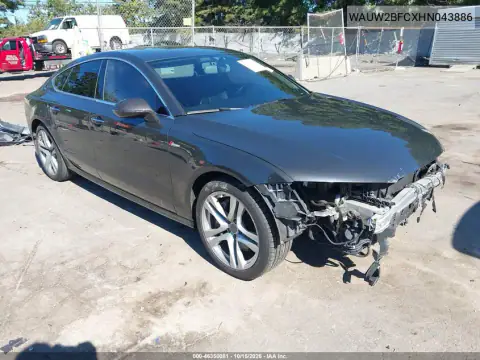 WAUW2BFCXHN043886 — 2017 Audi A7, წინა ნაწილი, ფოტოები შეკეთებამდე