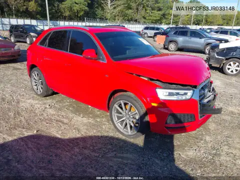 WA1HCCFS3JR033148 — 2018 Audi Q3, Front end, before-repair photos