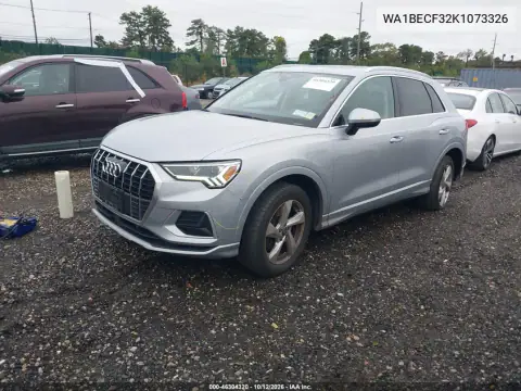 WA1BECF32K1073326 — 2019 Audi Q3, zdjęcie 3 z IAAI, Lewy przód