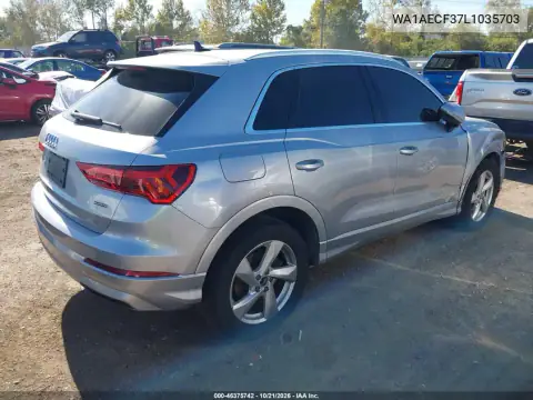 WA1AECF37L1035703 — 2020 Audi Q3, photo 5 from IAAI, Front end