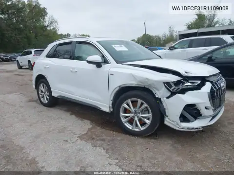 WA1DECF31R1109008 — 2024 Audi Q3, Przód, zdjęć przed naprawą